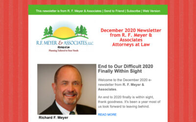 Newsletter released; End to difficult 2020 finally within sight