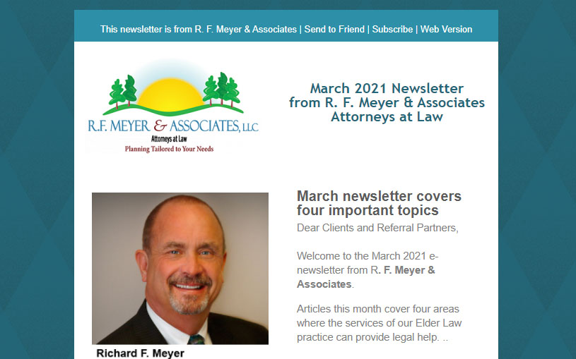 March 2021 newsletter covers four topics