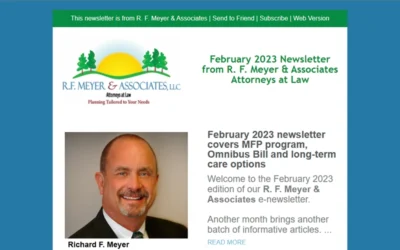 February 2023 newsletter covers MFP, Omnibus Bill and long-term care options