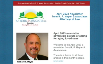 April 2023 newsletter theme: Caring for aging loved ones