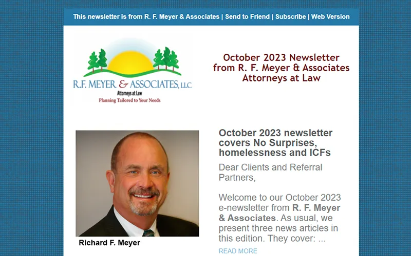 October 2023 newsletter: No Surprises, homelessness, ICFs