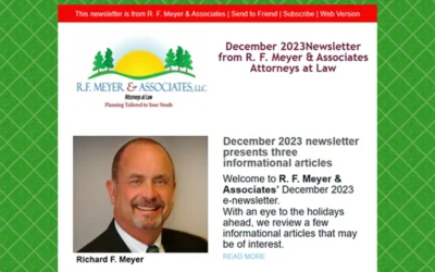 December 2023 newsletter presents three informational articles