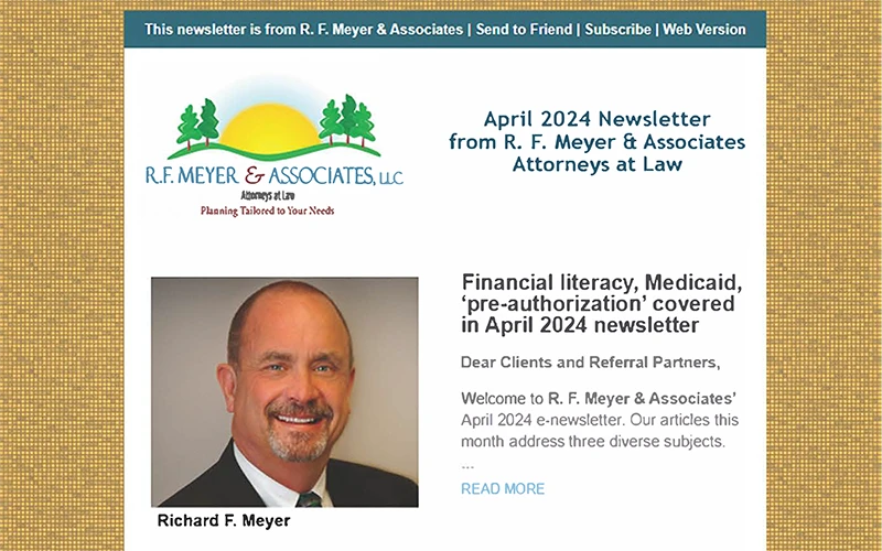 Financial literacy, Medicaid, ‘pre-authorization’ in April 2024 newsletter