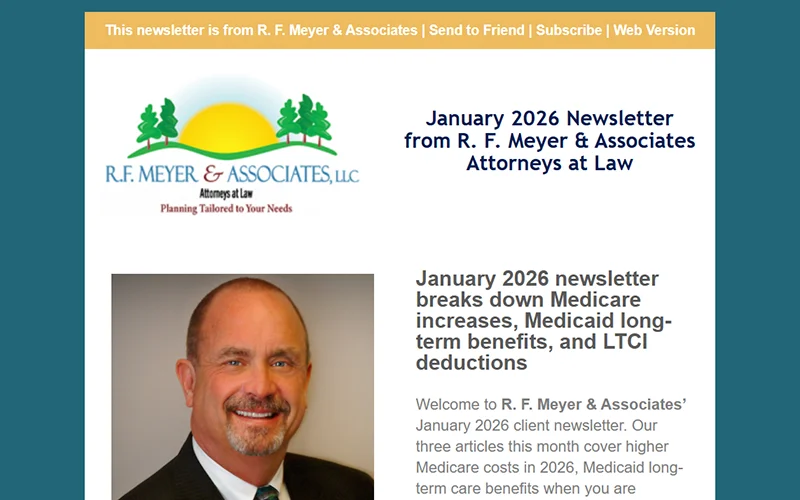 January 2026 newsletter breaks down Medicare increases, Medicaid long-term benefits, and LTCI deductions