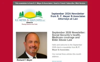 September 2026 Newsletter: Social Security’s health, Medicare coverage and Elder Abuse Law